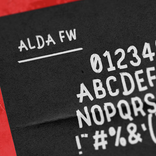 Alda-FW Font Design von Fabian Wolfram