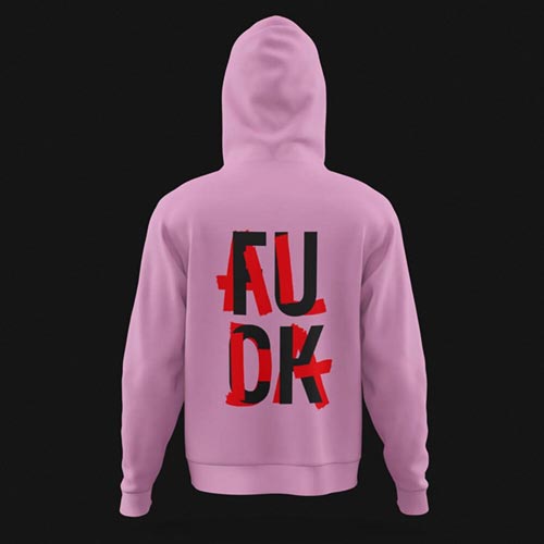 Moin Alda Fuck Alda Hoodie pink unisex Wilke Zierden Shop